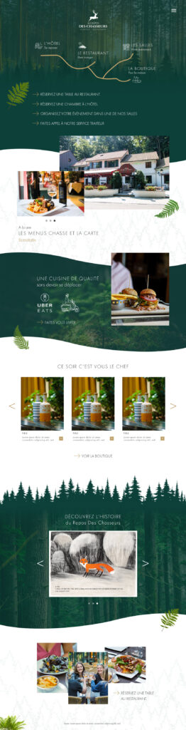 Web Design for Au Repos des Chasseurs